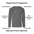 thumbnail image 4 of Playera Hombres Manga Larga Dry Fit Deportivas Transpirables, 4 of 6