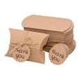 thumbnail image 2 of Kraft Candy Box Birthday Wedding Favors Chocolate Gift craft paper small Boxes Pillow Shape, 2 of 9