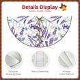 thumbnail image 3 of Defioc Lavender Flowers for Christmas Tree Skirt Snowman Xmas Tree Skirt Farmhouse Christmas Decorations Tree Mat for Holiday Party Decor-30", 3 of 6