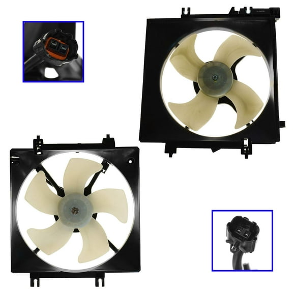 Radiator AC Condenser Cooling Fan Assembly Pair for 05-13 Subaru Legacy Outback RFA86801 Fits select: 2011-2014 SUBARU OUTBACK 2.5I PREMIUM, 2010 SUBARU OUTBACK PREMIUM