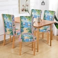 thumbnail image 2 of Yayeee 2 Pack Dining Chair Covers Stretch Parson Chairs Slipcovers Seat Protector, Blue Seaside, 2 of 6