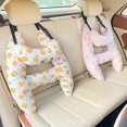 thumbnail image 4 of YOPTOP Cute Cartoon Car Seat Pillow with Belt - Comfortable & Secure Travel Accessory  Hand-Washable Nylon  Mixed Colors,Rabbit, 4 of 7