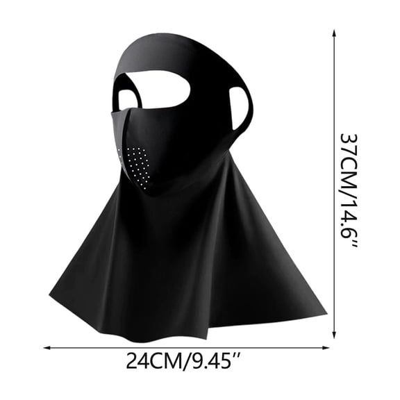 Full-Face Neck Mask Sun Protection UV-Rays UPF50 Breathable Outdoor Sports Cycling Mask 14.6 Inch Lightweight Face Cover UV Protective Gear