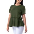 thumbnail image 4 of Wright's Womens Short Sleeve Peplum Waist Top, 4 of 7