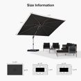 thumbnail image 6 of PURPLE LEAF 9 × 11 FT Patio Umbrella, Outdoor Large Rectangular Cantilever Umbrella Hanging Offset Umbrella with Aluminum Handle for Pool, Deck Garden, Grey, 6 of 12