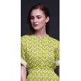 thumbnail image 2 of Bimba Robe Longue Maxi en Rayonne Imprimée Ogee Ikat pour Femmes avec Fente Latérale - X-Grand, 2 of 6