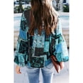 thumbnail image 5 of Blusa de manga abullonada con estampado de camisa bohemia para mujer FleinngHoz JD710495417, 5 of 5