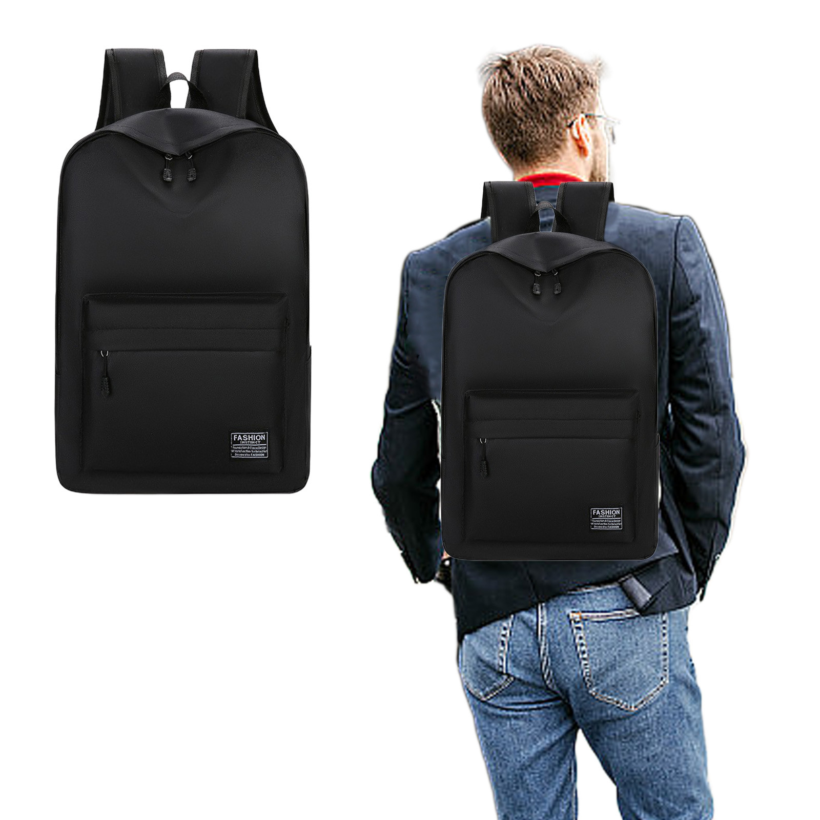 Mochila de gran capacidad para escuela primaria, casual, para viajes al aire libre, color sólido, para adolescentes 4