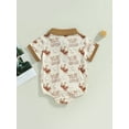 thumbnail image 4 of Suealasg Western Baby Boys Jumpsuit Short Sleeve Cow Print Romper Tops 3M 6M 12M 18M Infant Newborn Boys Summer One Piece Clothes, 4 of 8
