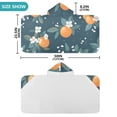 thumbnail image 4 of Yayeee Kids Hooded Towels Toddler Soft Absorbent Beach Bathing Wrap 50" x 23.5", Blue Oranges, 4 of 5