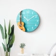 thumbnail image 4 of 16 Inch Wall Clock Battery Operated Silent Clock Decorative for Office, Kitchen, Outdoor, Living Room，Guitar Wooden Plank Music Beautiful, 4 of 4