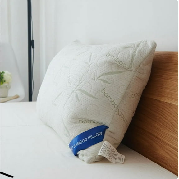 Premium Memory Foam Pillow with Bamboo Cover (Queen-Soft)