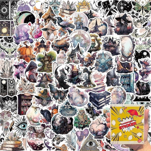 Witch Stickers Witchy decals,Halloween Witch Stickers Mystic and occult stickers Witchcraft Art Stickers,Wiccan Symbols Stickers,Aesthetic Magic Stick