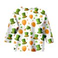 thumbnail image 5 of Boys Shirt Size 8 St Patricks Day 3/4 Sleeve Fashion Print Shirts Casual Loose Pullover Tees Soft and Comfortable Tee Blouse Children's Clothes Z06-White 6-7 Years, 5 of 5
