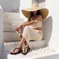 thumbnail image 6 of Cushionaire Era Rope Thong Strappy Sandals for Women, Flat Minimalist Sandals Women Footwear with Adjustable Ankle Support, 6 of 17