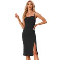 thumbnail image 1 of Vestido AjustadoTubo de Oficina con Dobladillo Dividido y Tirantes Finos Disfraz de Halloween para Mujer Negro XL, 1 of 6
