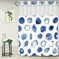 thumbnail image 3 of CNKOO Hookless Shower Curtain with Snap Liner  Inked Shellfish Theme Home Decor Hotel Shower Curtain and Liner Set  Watercolor See-Through Shower Curtain with Window  Double Layers  Washa, 3 of 7