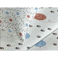 thumbnail image 4 of Ambesonne Cat Quilted Bedspread Set 3 Pcs, Animal Paws Yarn Threads, King Size, Pale Blue Coral Brown, 4 of 5