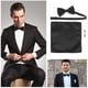 thumbnail image 4 of BESTYASH 1 De Y Botones De Esmoquin Con Pañuelo Y Moño Negro Para Ocasiones Formales, 4 of 8