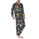 thumbnail image 2 of Balery Bowling Ball Pijama para Hombre de Dos Piezas con Manga Larga, Conjunto de Dormir y Descanso Suave con Bolsillos-Small, 2 of 7
