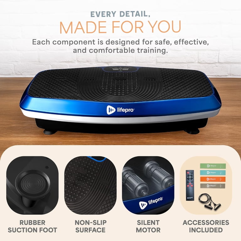 Lifepro Hovert 3D Vibration Plate Exercise Machine, Dual Motor, Full-Body  Fitness, Blue - Walmart.com