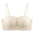 thumbnail image 2 of HVOBTTY Women's Bra Solid Color Wireless Front Closure Gathered Breathable Soft Everyday Daily Wear, XS, 2 of 4