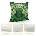 thumbnail image 4 of Nawypu Happy St. Patrick's Day Pillow Covers Clover Hat Beer Square Throw Pillow Covers, Cozy Cushion Case for Men Women Boys Girls Holiday Home Decor Green, 4 of 5