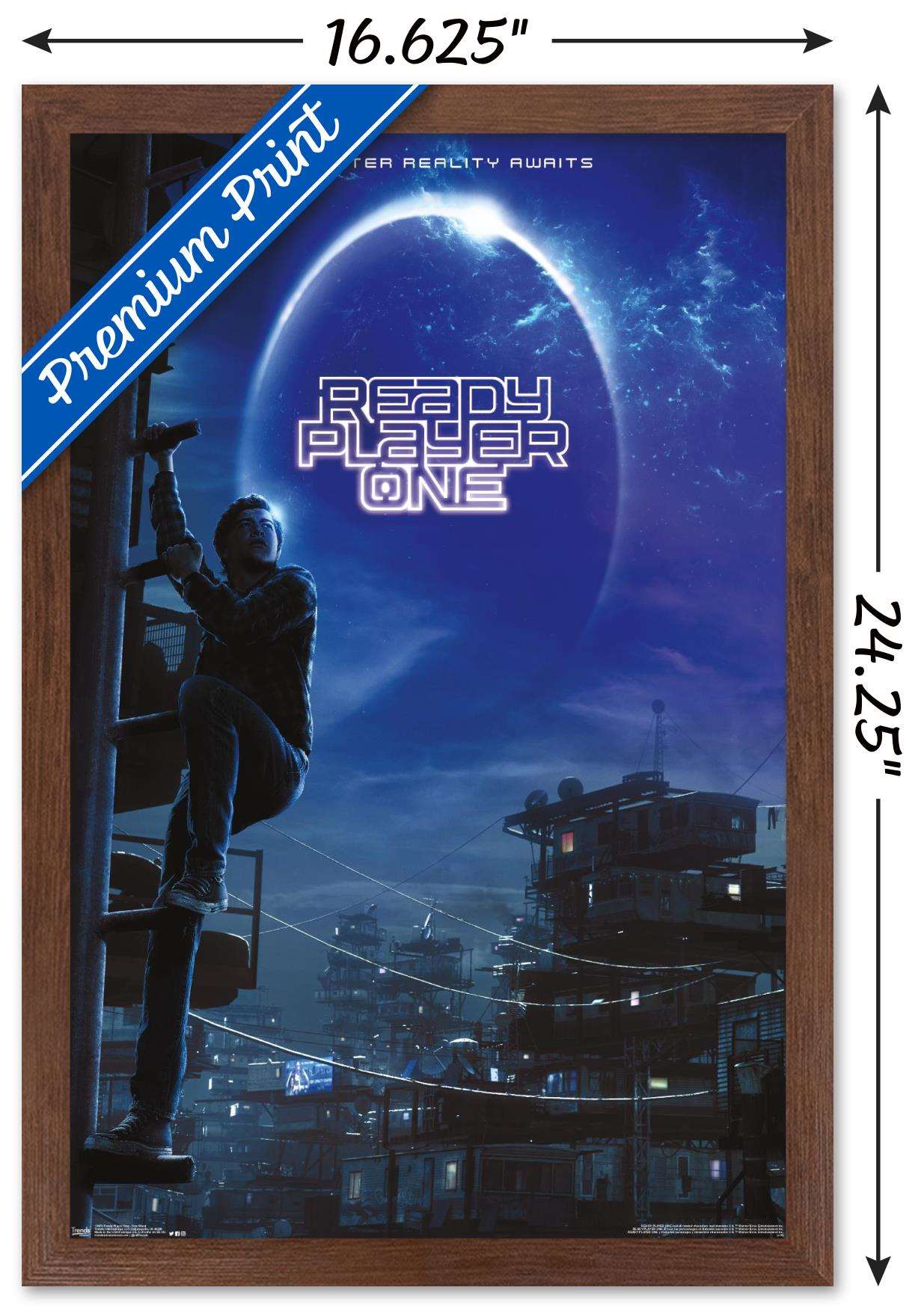 Ready Player One - One Sheet Wall Poster, 14.725" x 22.375", Framed