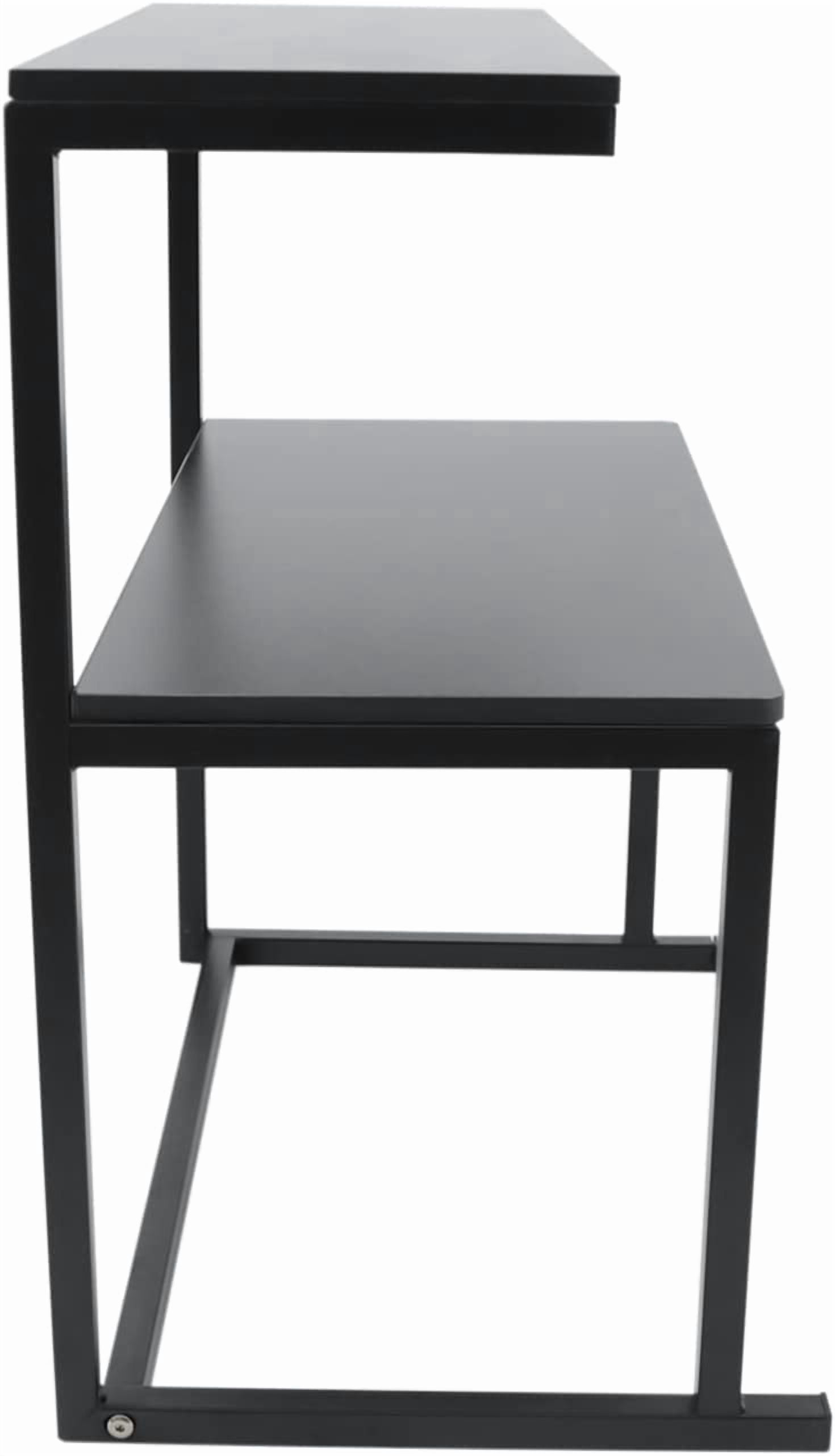 Printer Stand, 3 Tier Storage Desk Shelves,Iron Printer Stand , for Dorm Table Organizer Printer Fax Book Heavy Duty Rack for Home Office Supplie, Black