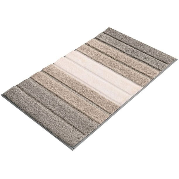 Sofa Vama Ropa de Cama Felpudo de baño con rayas de colores, antideslizante, para puerta de entrada, grueso y absorbente for Navideño