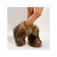 thumbnail image 7 of Women's Faux fur Boot Furry Fluffy Short Snow Boot Mid-Calf Boots Warm Comfortable Outdoor Flat Shoes, 7 of 7