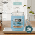 thumbnail image 3 of CANDLE-LITE Scented Ocean Blue Mist Fragrance, One 18 oz. Single-Wick Aromatherapy Candle with 110 Hours of Burn Time, Light Color (Individual Box), 3 of 7