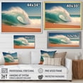 thumbnail image 4 of Designart "Aqua Force Of The Sea Surge II" Coastal Floater Framed Canvas Art Print, 4 of 5