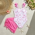 thumbnail image 2 of Tween Girls Swimming Suit Cartoon Print Swimsuit Piece with Cute Matching Top Bathing Suit Swimwear, 2 of 5