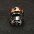 thumbnail image 2 of 1PC Men's Rotation Poker Ring Stainless Steel Gold/Silver Poker Rotor Rotor Punk Jewelry,Silver,11, 2 of 15