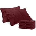 thumbnail image 1 of Juego de 12 fundas de almohada Utopia, tamaño queen, 50 x 75 cm, color burdeos, 1 of 7