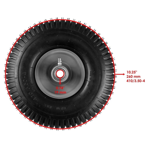 2x Front 4" Rim & Tire for Snapper Rear Engine Riding Mower 7052267 4.1/3.6-4"