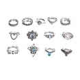 thumbnail image 1 of TIMIFIS Rings Knuckle Stacking Rings Women Bohemian Vintage Silver Crystal Stack Rings Above Knuckle Rings Set Rings for Women;Teen Girls;Man ummer, 1 of 7