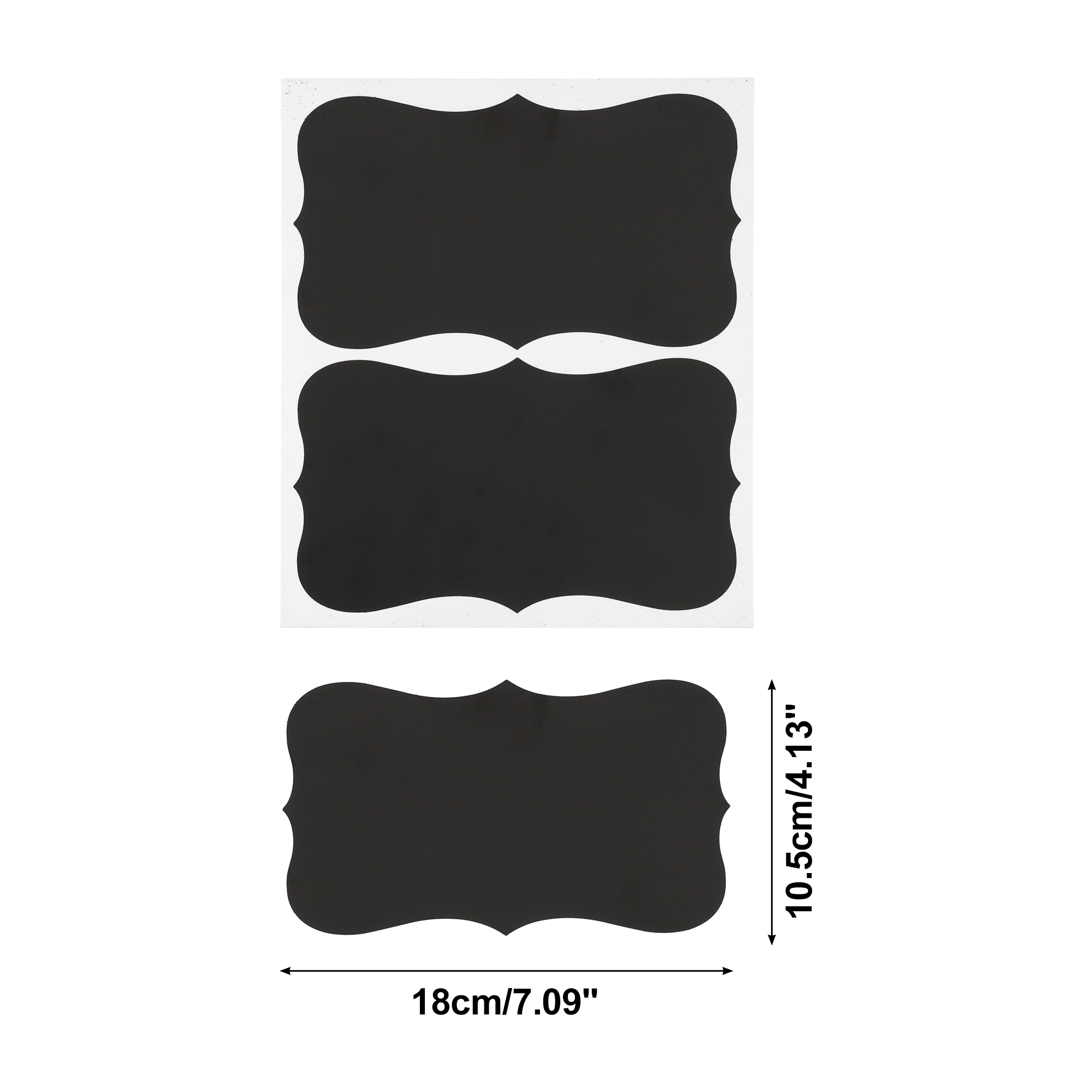 Unique Bargains Removable Erasable Model Gift Stickers 4.13"x7.09" 10 Pcs Black Model L