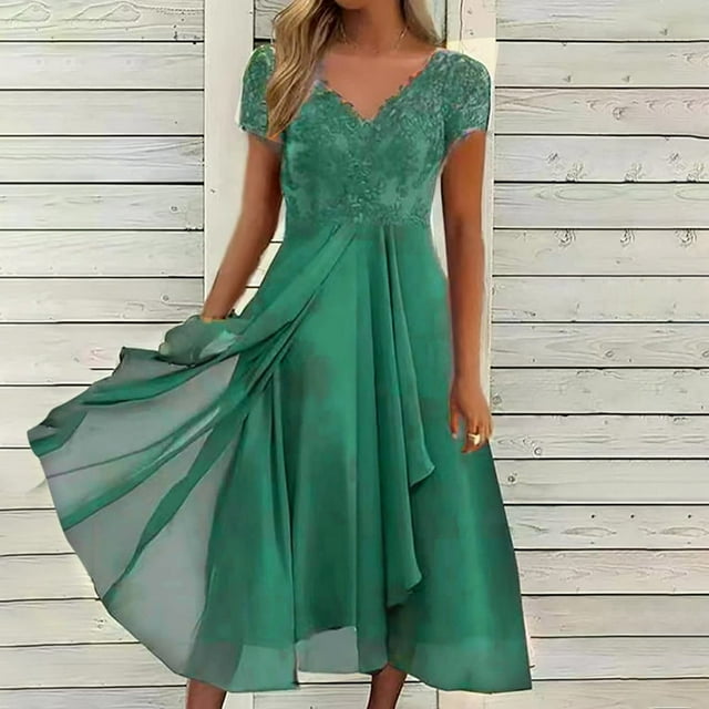 Robes Maxi Aguichant pour Femmes, Décontractées, à Manches Mi-Longues, d'Été, de Plage, Robe Soleil Hawaïenne, Coupe Évasée, Longue