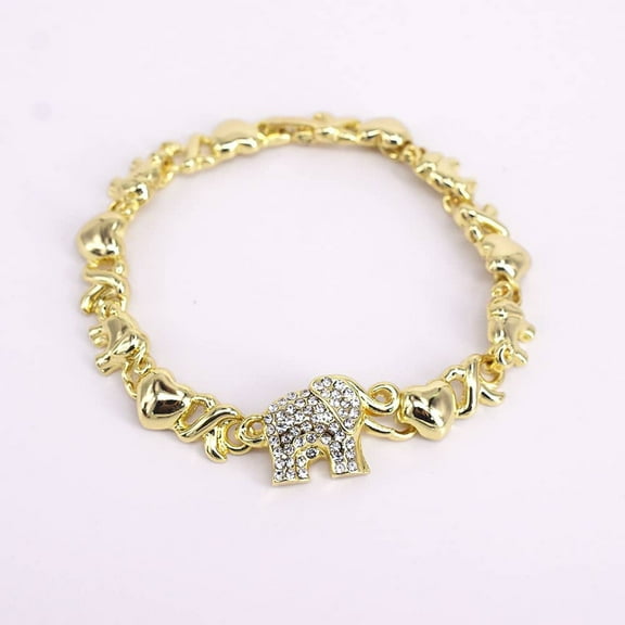 JoeytheJewelryNY 18k Layered real gold filled xo elephants bracelets 7.5 inches #5