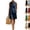 26# Dark Blue, variant on Women's Cotton Linen Outfit Stand Collar Sleeveless Henley Top Knee Length Bermuda Shorts Casual Set Green XXL