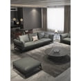 thumbnail image 4 of Leather Sofa Modern Minimalist Living Room First Layer Cowhide Napa Leather My Lux Decor Round, 4 of 13