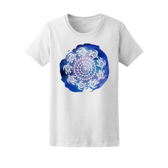 Beautiful Turtle Mandala T-Shirt Women -Image by Shutterstock, Female Medium