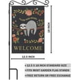 thumbnail image 2 of Welcome Sloth Garden Yard Flag 12.5"x 18" Double Sided Polyester Cute Baby Sloth on the Tree Cartoon Animal House Flag Banners for Patio Lawn Outdoor Home Decor, 2 of 6