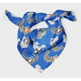 thumbnail image 3 of Bimba Blue Cats Geometric Printed Pure Silk Scarf For Hair Neck Head Bandanas For Women 40 x 40 Inches, 3 of 6