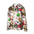 thumbnail image 2 of Logiee Christmas Gingerbread Cookies Print Men's Women Light Jacket Full Zip Sun Protection Hoodie Long Sleeve Sun Shirts for Men Hiking Fishing Zip Pockets-XX-Large, 2 of 8
