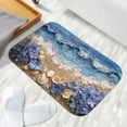 thumbnail image 6 of 1pc Seashore with Flowers Absorbent Non-Slip Bathroom Thickened Flannel Rug Decor,Soft,Quick Drying,Suitable For Indoor/outdoor Use,Bathrooms,Bedrooms,Kitchens,Terrace,Laundry Rooms,16"x24", 6 of 9