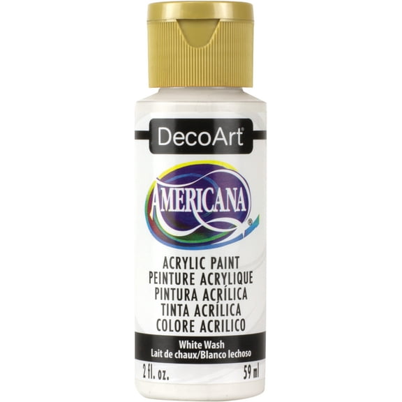 Multipack of 6 - Americana Acrylic Paint 2oz-White Wash - Semi-Opaque