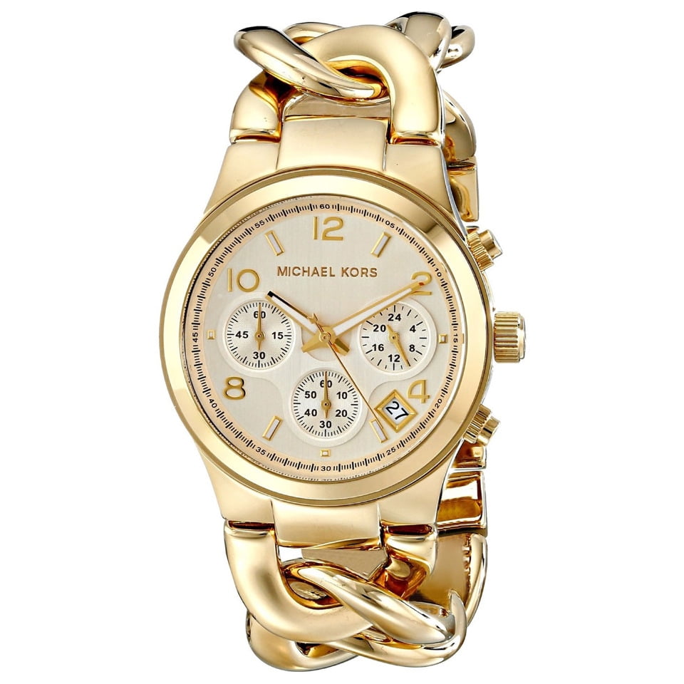 michael kors gold chain link watch